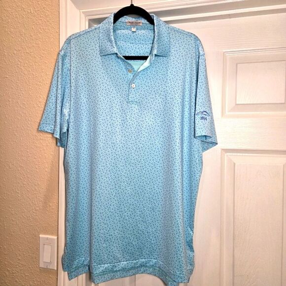 Peter Millar Birdie Time Polo Shirt Relaxed Fit, Medium - Picture 1 of 13